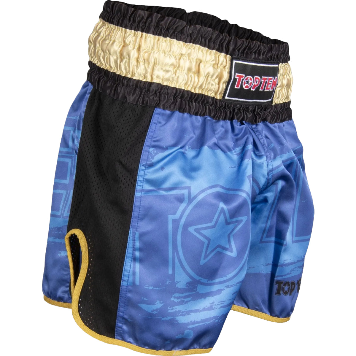 Top Ten Power Ink Kickboxing Shorts Niebieski/Złoty
