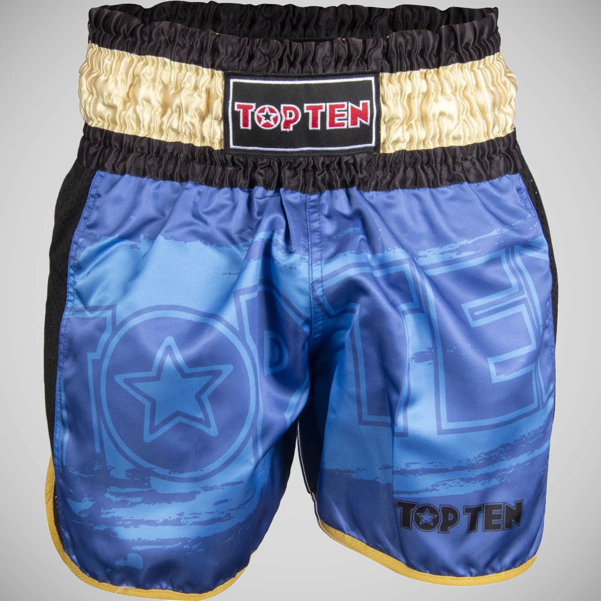 Top Ten Power Ink Kickboxing Shorts Niebieski/Złoty
