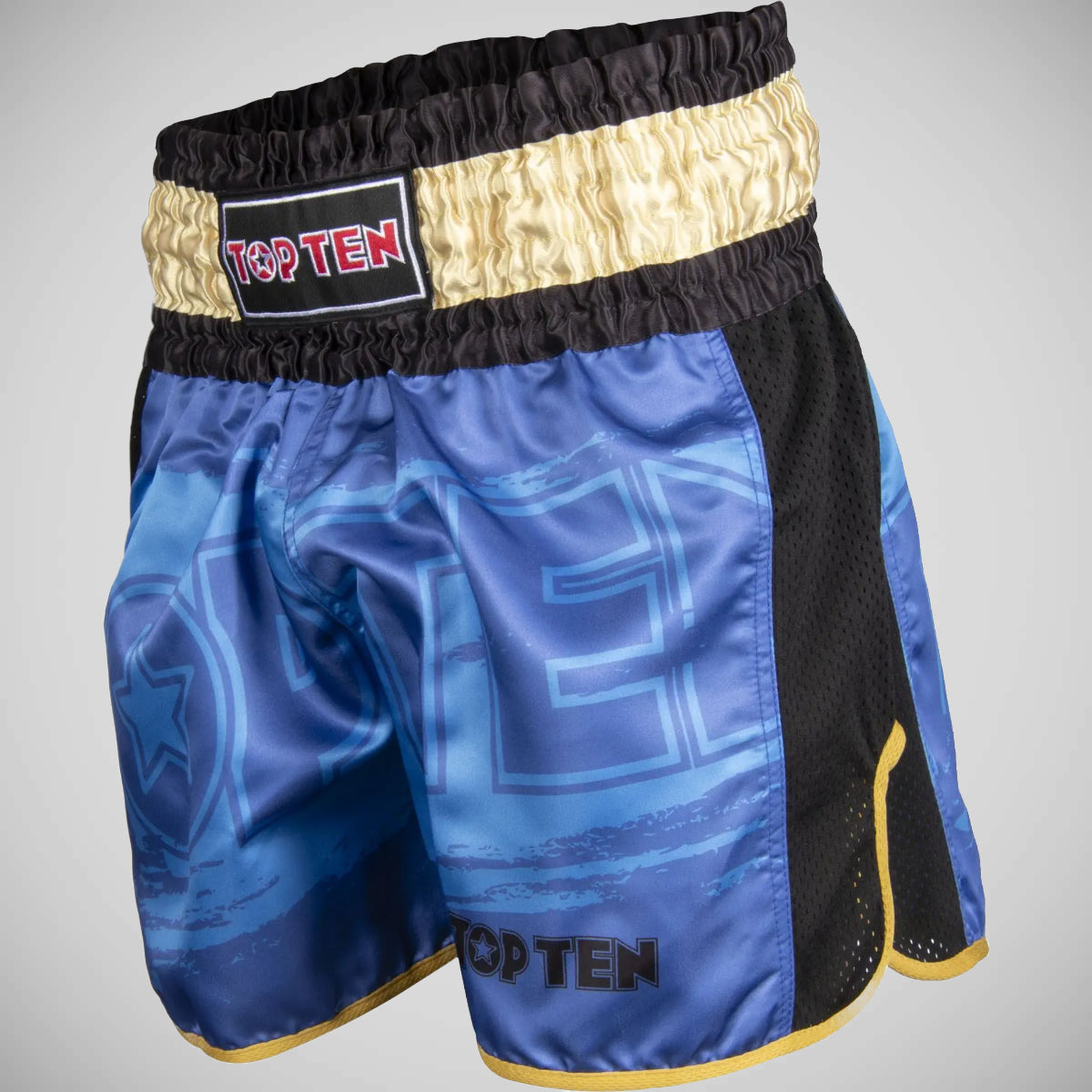 Top Ten Power Ink Kickboxing Shorts Niebieski/Złoty