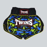 Twins Atlas Muay Thai Shorts Black/Blue/Green