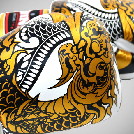 Twins FBGVL3-52 Nagas Boxing Gloves White/Gold