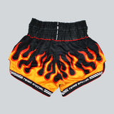 Twins Flame Muay Thai Shorts Black/Roșu
