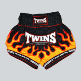 Twins Flame Muay Thai Shorts Black/Roșu