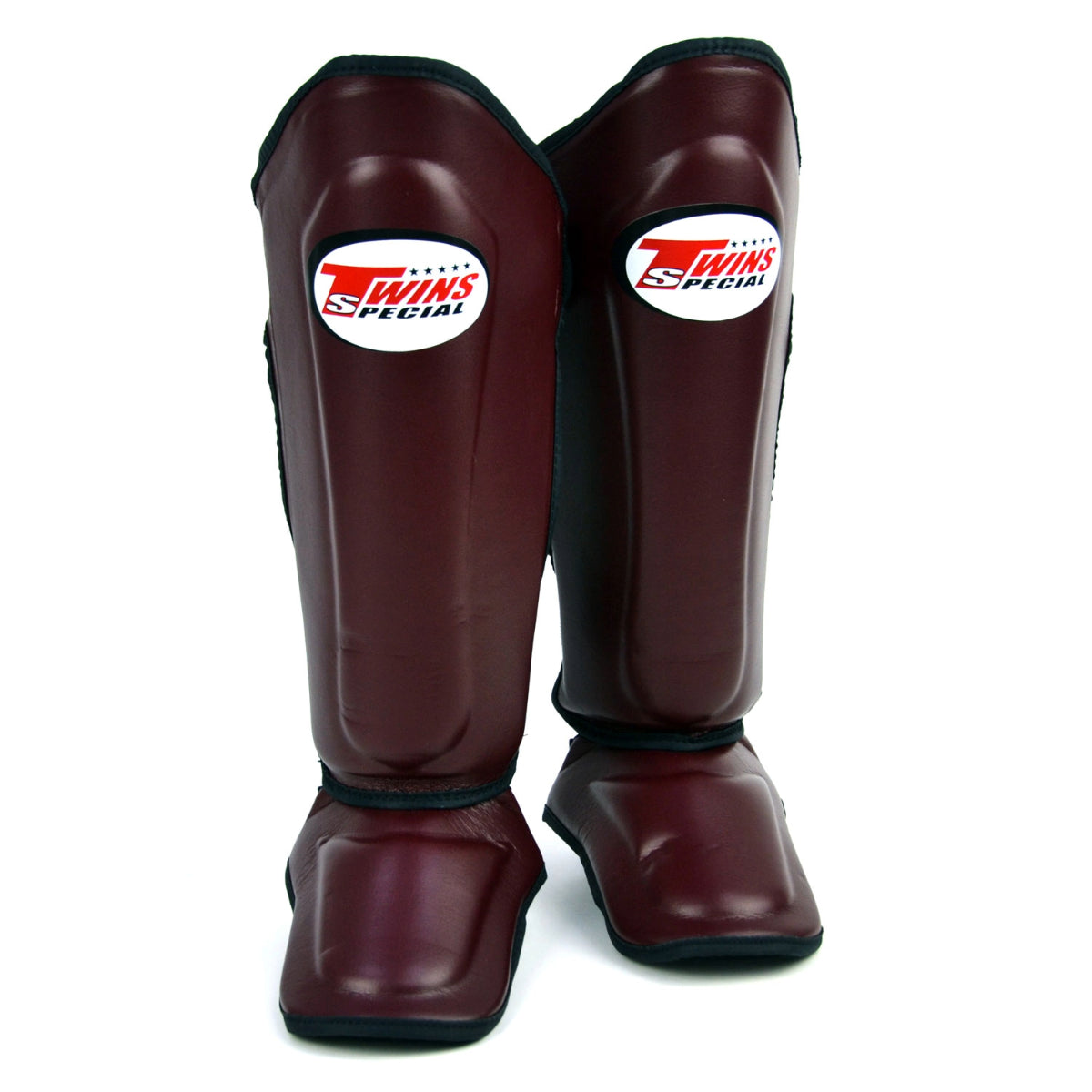 Twins SGS10 Double Padded Shin Pads Maroon/Black