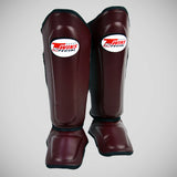 Twins SGS10 Double Padded Shin Pads Maroon/Black