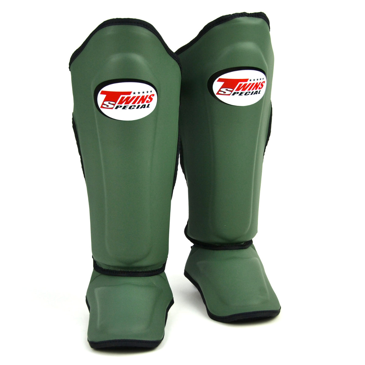 Twins SGS10 Double Padded Shin Pads Olive/Black