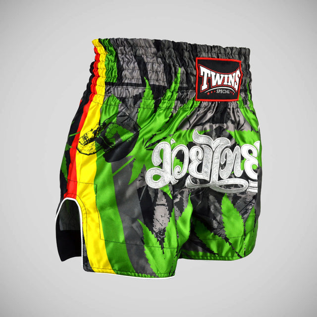 Twins TBS54 Grass Muay Thai Shorts Green