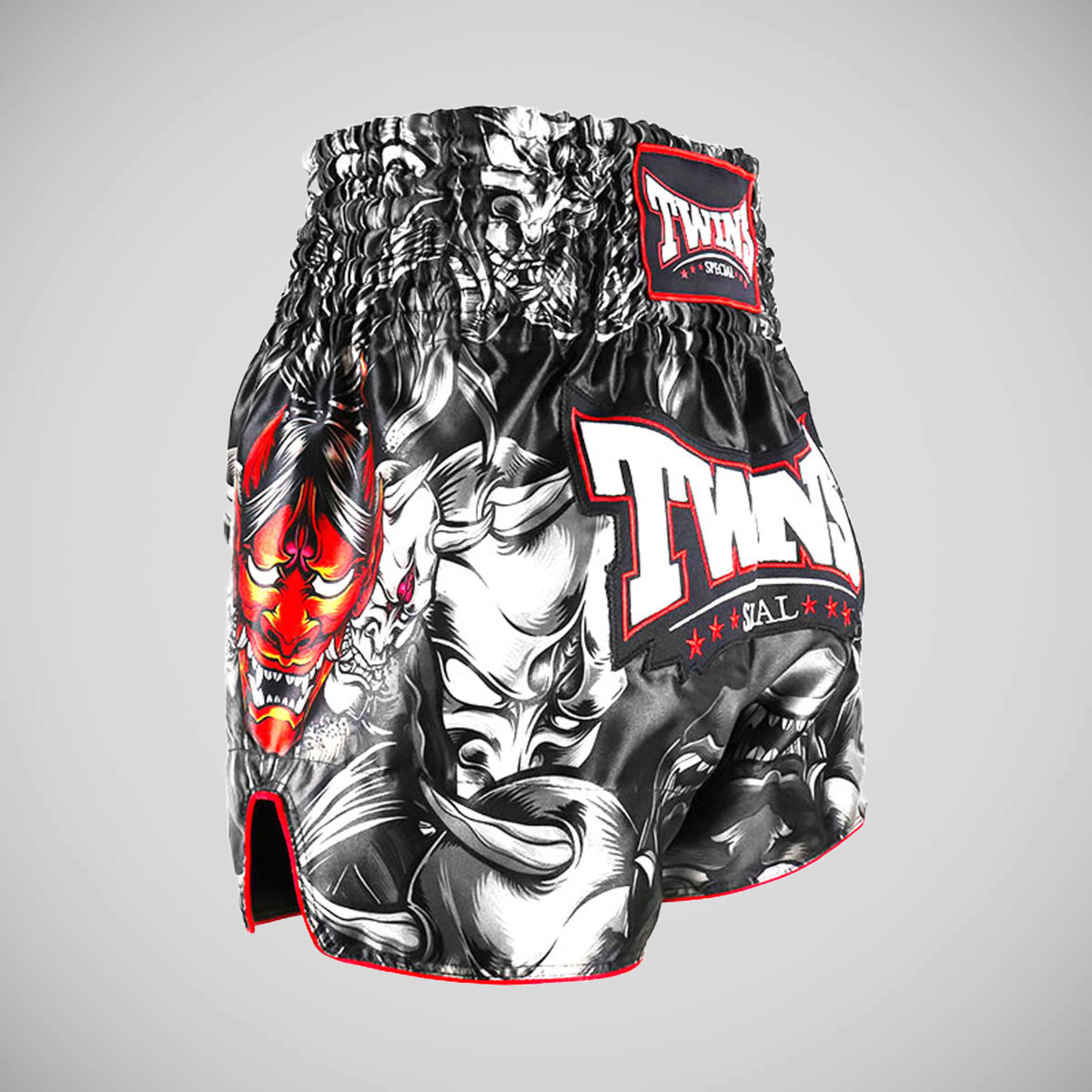 Twins TBS58 Kabuki Muay Thai Shorts Black