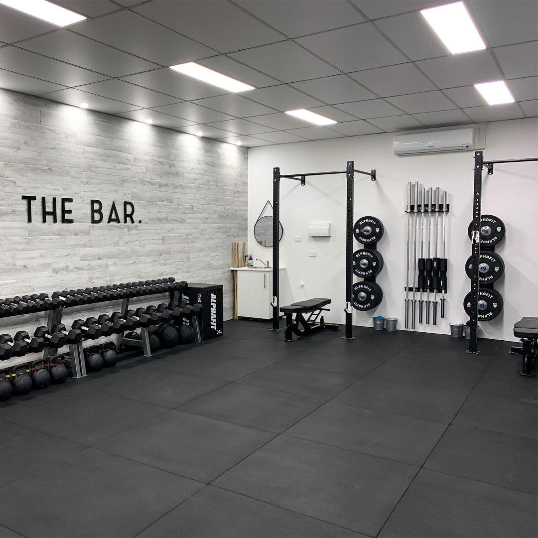 Sprung 20mm PRO Interlocking Rubber Gym Tiles - Black