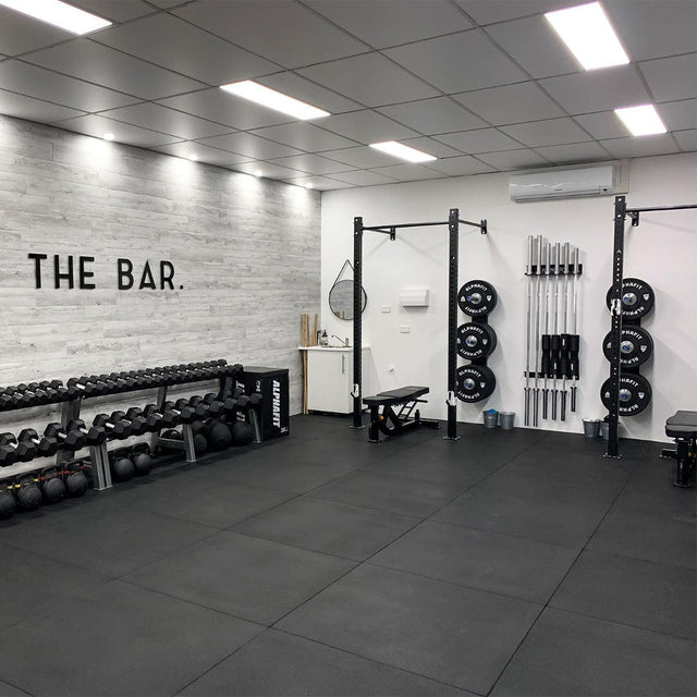 Sprung 20mm PRO Interlocking Rubber Gym Tiles - Black