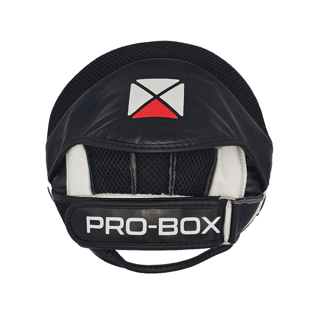 Pro-Box Round Leather Hook & Jab Pads Black/White