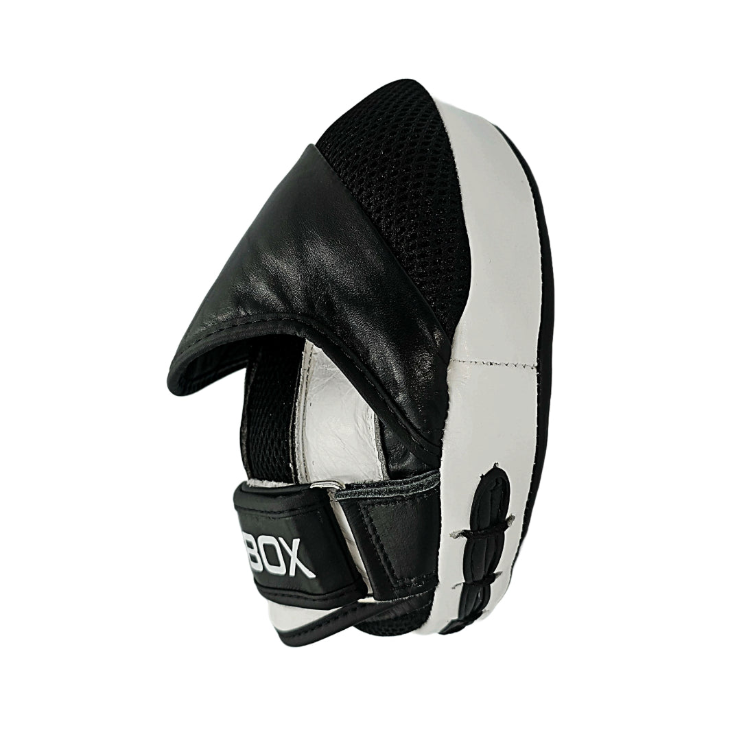 Pro-Box Round Leather Hook & Jab Pads Black/White