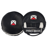 Pro-Box Round Leather Hook & Jab Pads Black/White