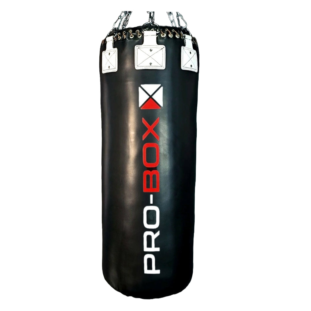 Pro-Box Champ Leather Hybrid 4ft Jumbo Punch Bag Black/White