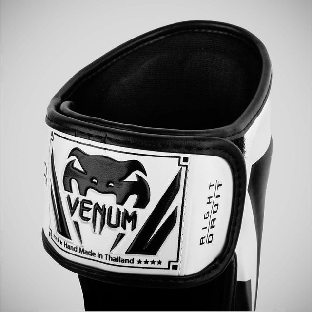 Venum Elite Shin Guards White/Black
