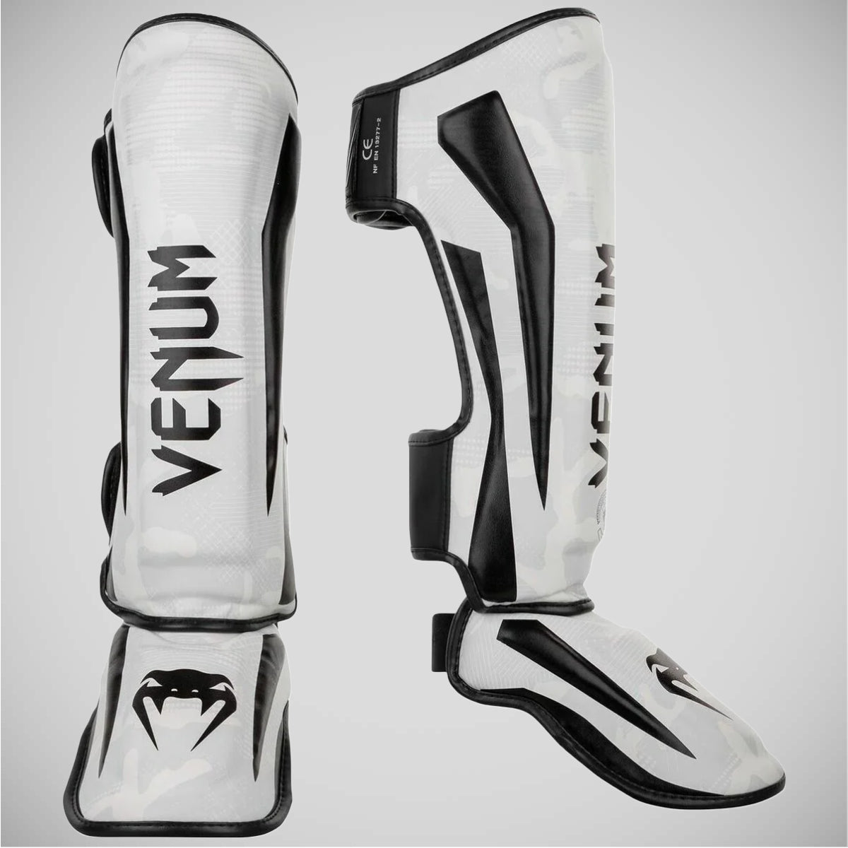 White/Camo Venum Elite Shin Guards   