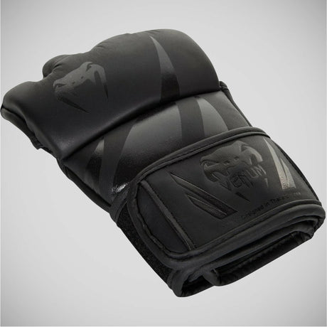 Matte Black Venum Challenger MMA Gloves   