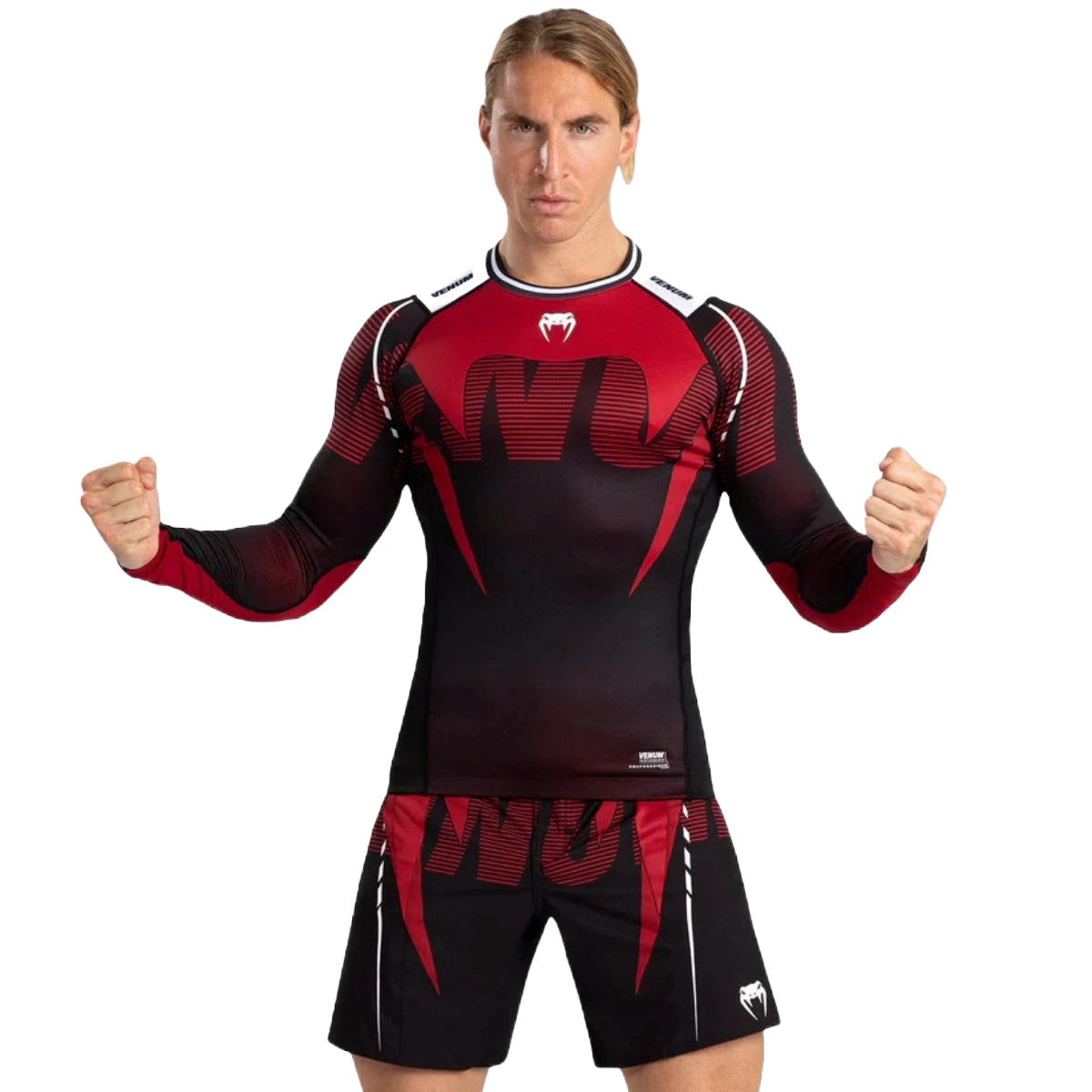 Venum Adrenaline Long Sleeve Rash Guard Black/Red