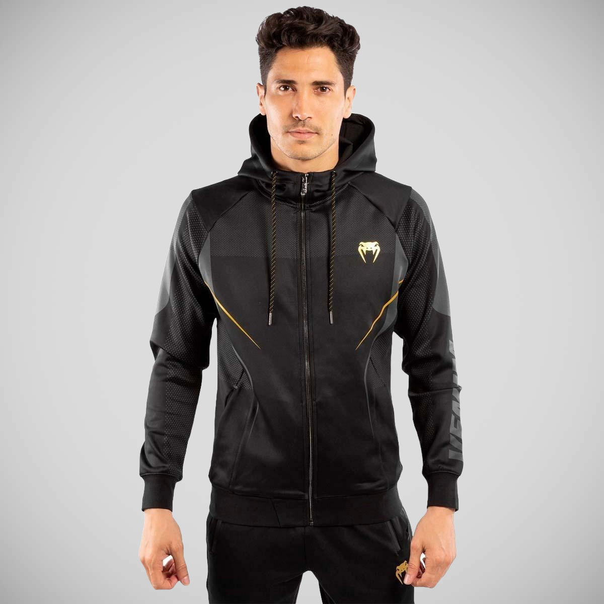 Venum Leichtathletik rippte Hoodie Schwarz/Gold