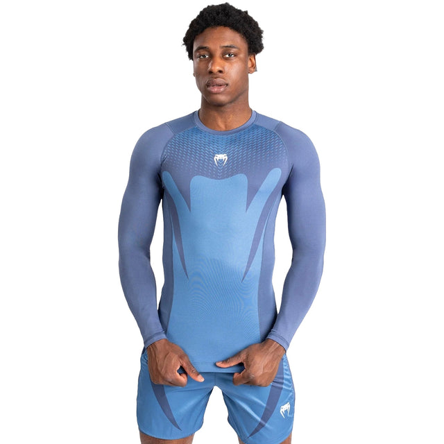 Venum Attack Long Sleeve Rash Guard Navy