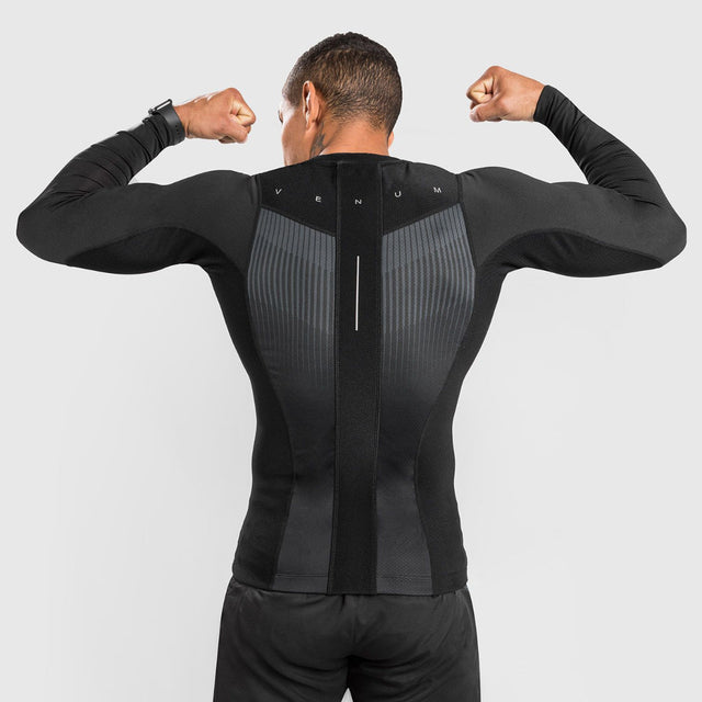 Venum Biomecha Long Sleeve Rash Guard Black/Grey