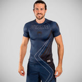 Granatowo-czarny Rash Guard Venum Contender 5.0 z krótkim rękawem