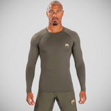 Venum Contender Long Sleeve Rash Guard Khaki