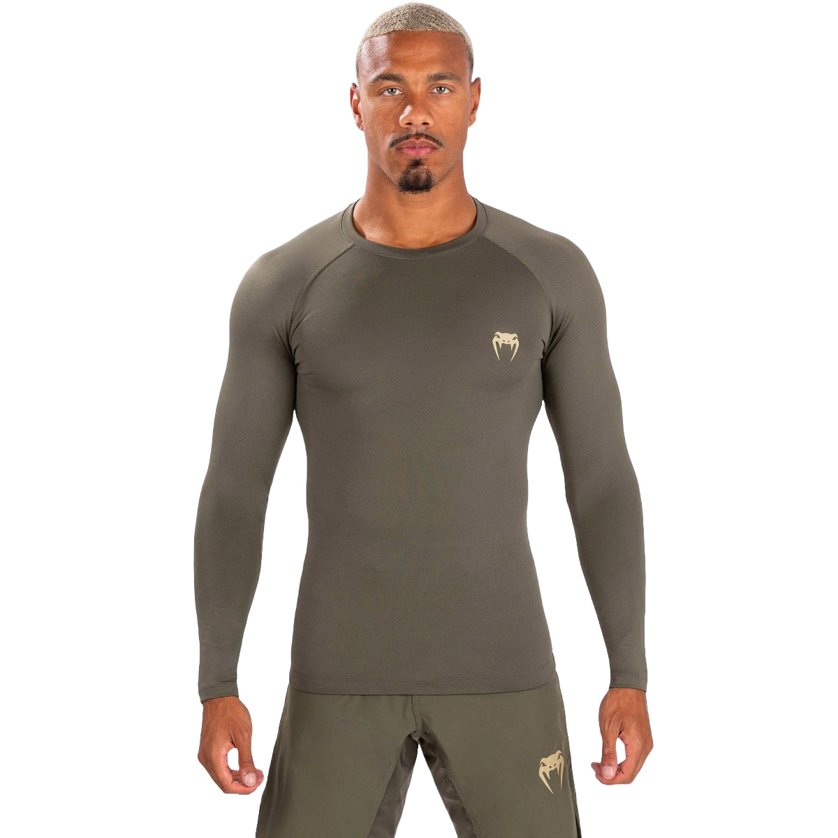 Venum Contender Long Sleeve Rash Guard Khaki