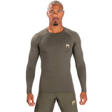 Venum Contender Long Sleeve Rash Guard Khaki