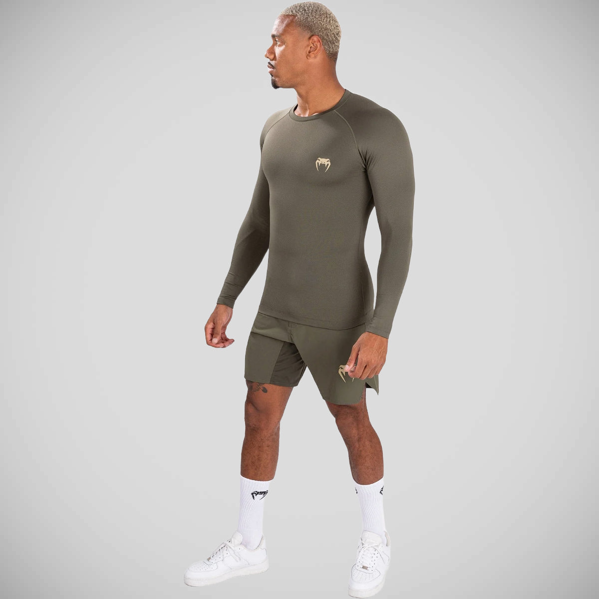 Venum Contender Long Sleeve Rash Guard Khaki