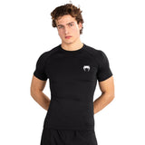 Venum Contender Rashguard Manches Courtes Homme - T-Shirt Compression Pour Jiu-Jitsu, MMA Et Entraînement