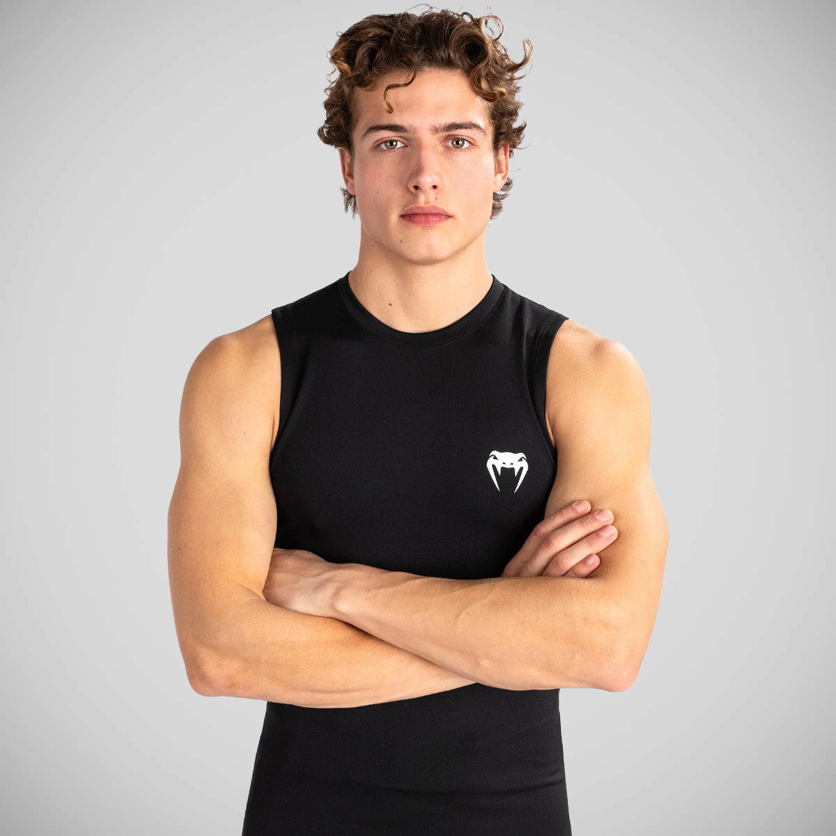 Venum Contender Sleeveless Rash Guard Black/White from Made4Fighters
