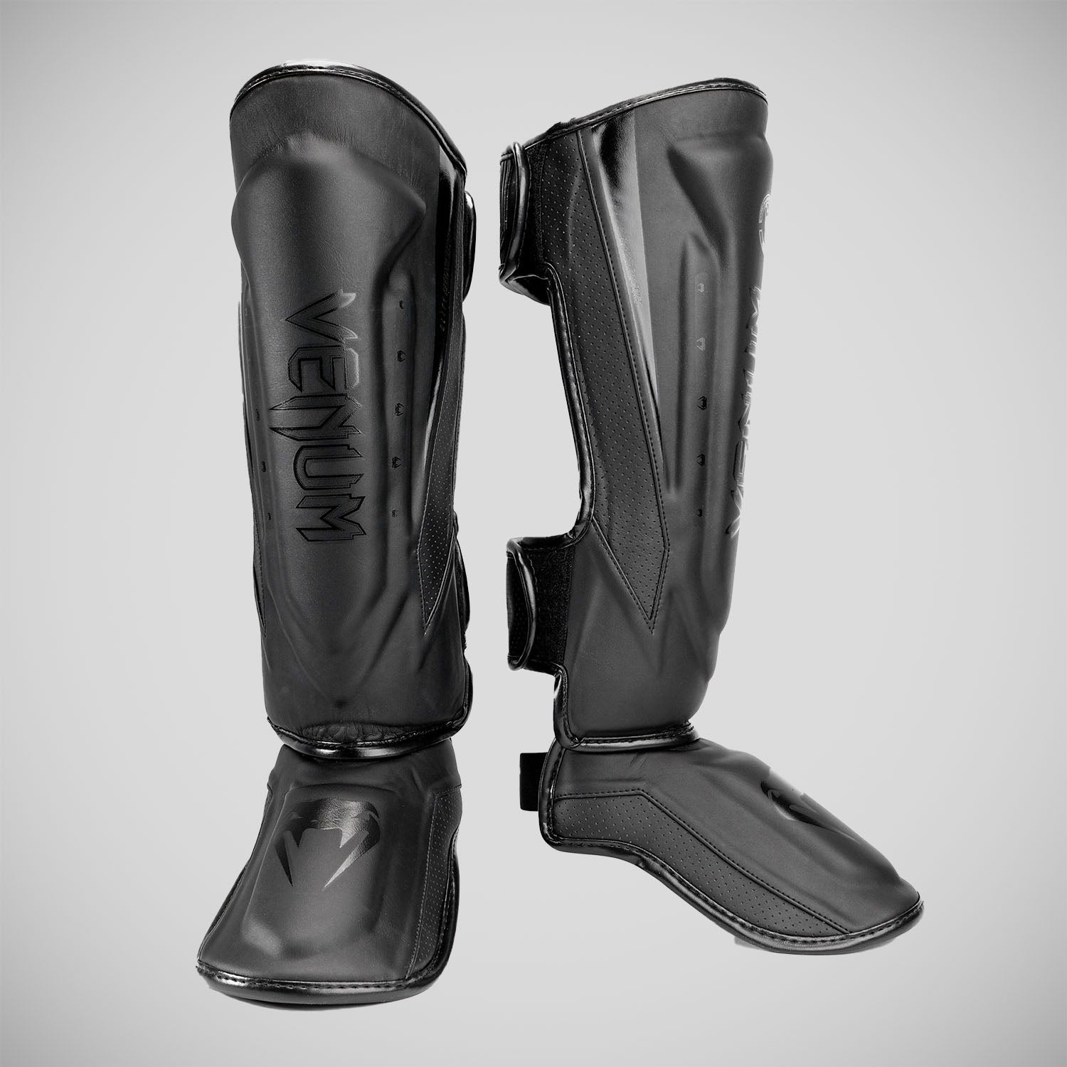 Venum Elite Evo Shin Guards Black/Black from Made4Fighters