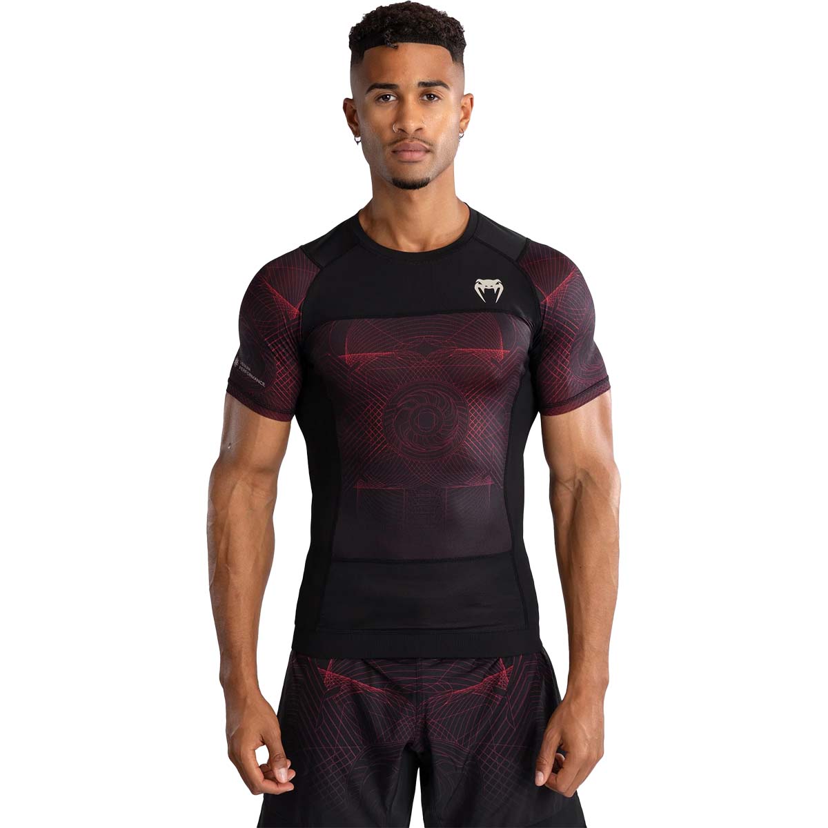 Venum G-Fit Air Short Sleeve Rash Guard Black/Red