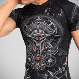 Venum 검투사 5.0 짧은 슬리브 발진 가드 블랙/실버