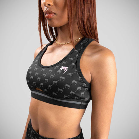 Gold Venum Monogram Sports Bra Black/Pink
