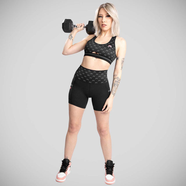 Gold Venum Monogram Women's Compression Shorts Black/Pink