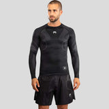 Venum Nexus Long Sleeve Rash Guard Schwarz/Silber