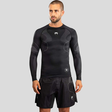 Venum Nexus Long Sleeve Rash Guard Schwarz/Silber
