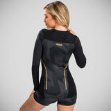 Venum Razor de la manga larga para mujeres Guardia de cuanto a sarpullido negro/dorado