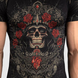 Venum Santa Muerte 5.0 Kurzarm Hautausschlagsschutz Schwarz/Gold