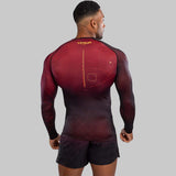 Venum Taktischer XT Langarm -Hautausschlagschutz Schwarz/Burgund/Gold