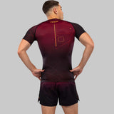 Venum Tactical XT с коротким рукавом Rash Guard Black/Burgundy/Gold