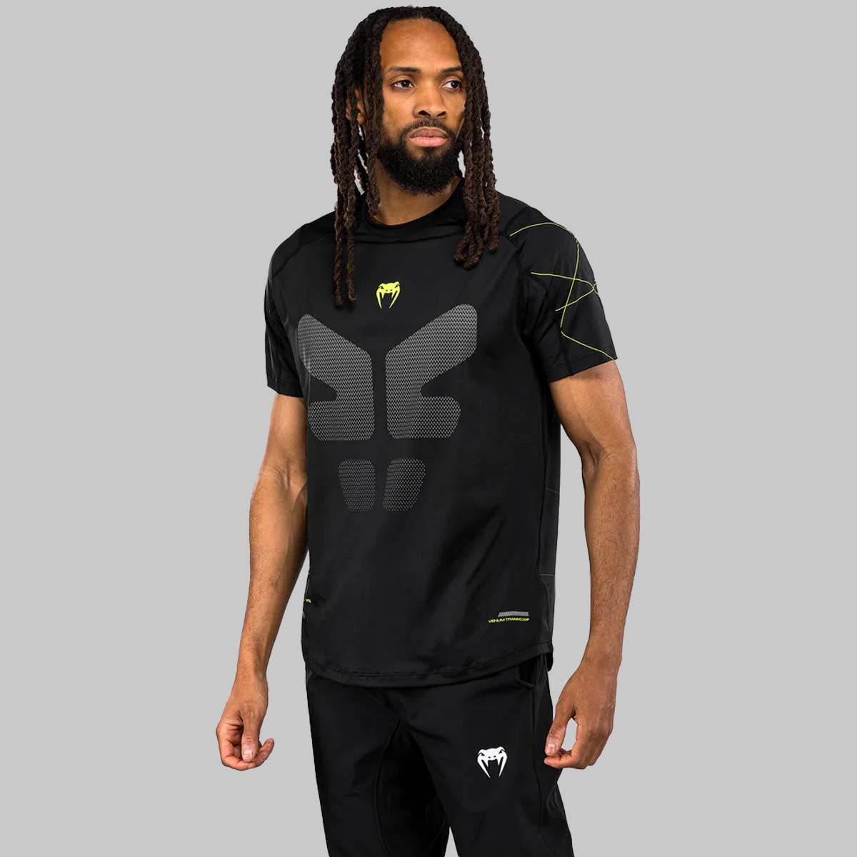 Venum Training Camp 4.0 Dry Tech T-Shirt Black/Neo Green