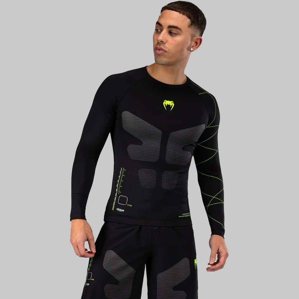 Venum Tabără de antrenament 4.0 Gardă cu mânecă lungă Black/Neo Green