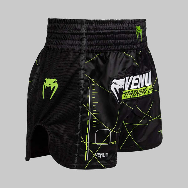 Venum Training Camp 4.0 Muay Thai Shorts Black/Neo Green