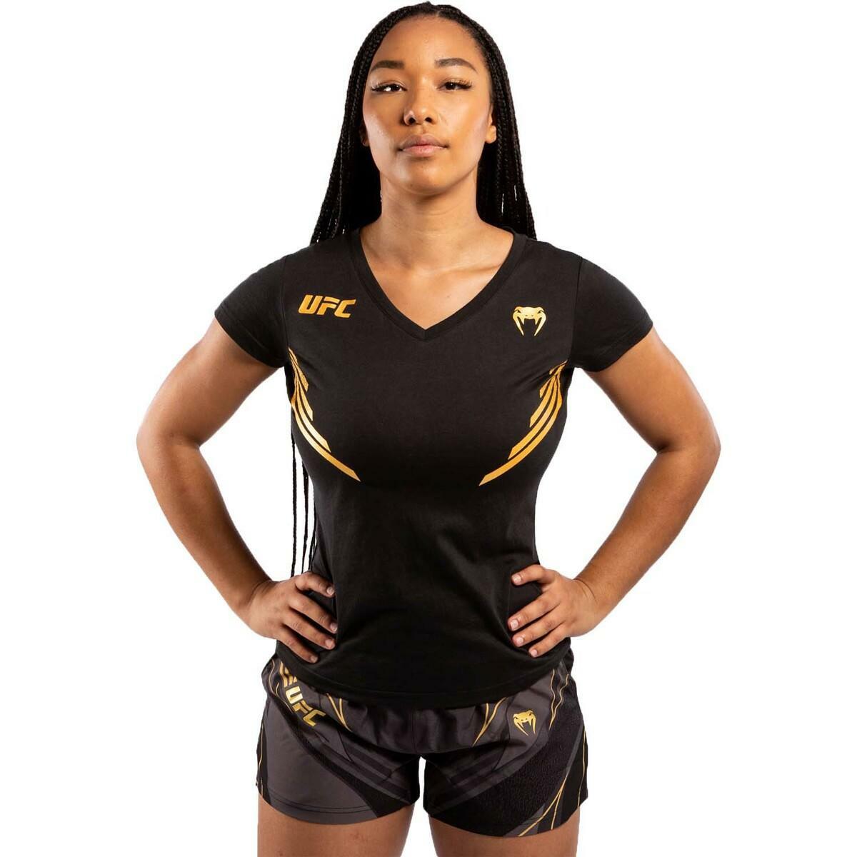 Venum UFC Replica Frauen T-Shirt Schwarz/Gold