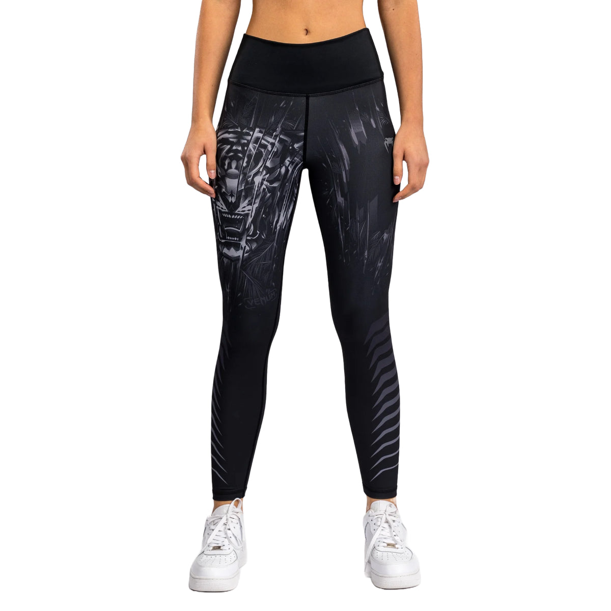 Venum Leggings de tigre pour femmes noirs argent de Made4fighters