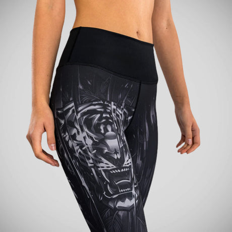 Venum Damen Tiger Leggings Schwarz/Silber