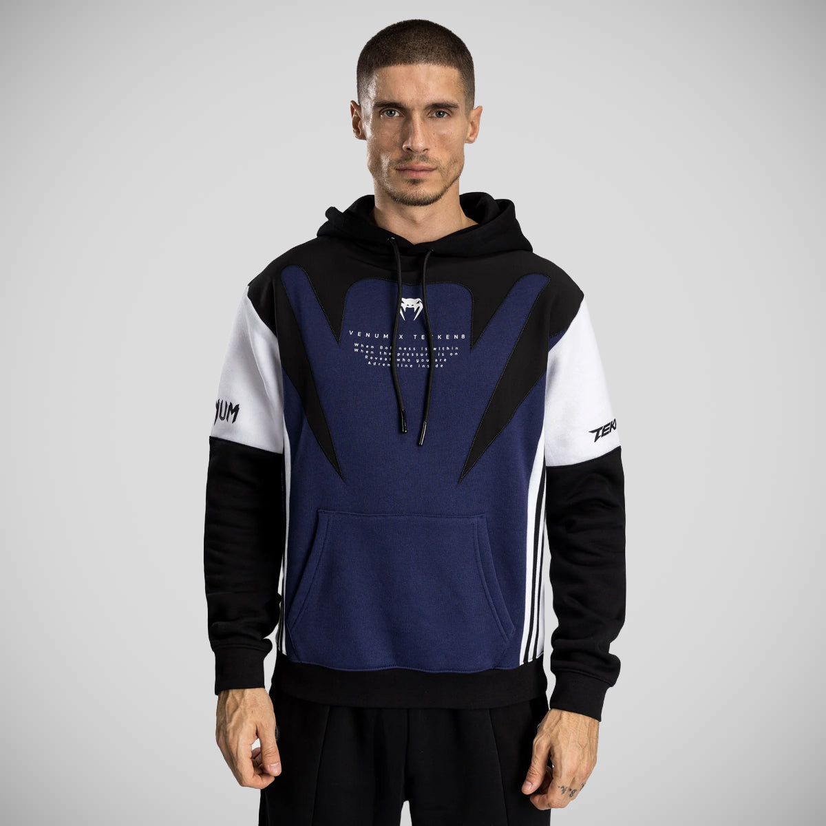 Venum X Tekken 8 Jin Kazama con cappuccio nero/bianco